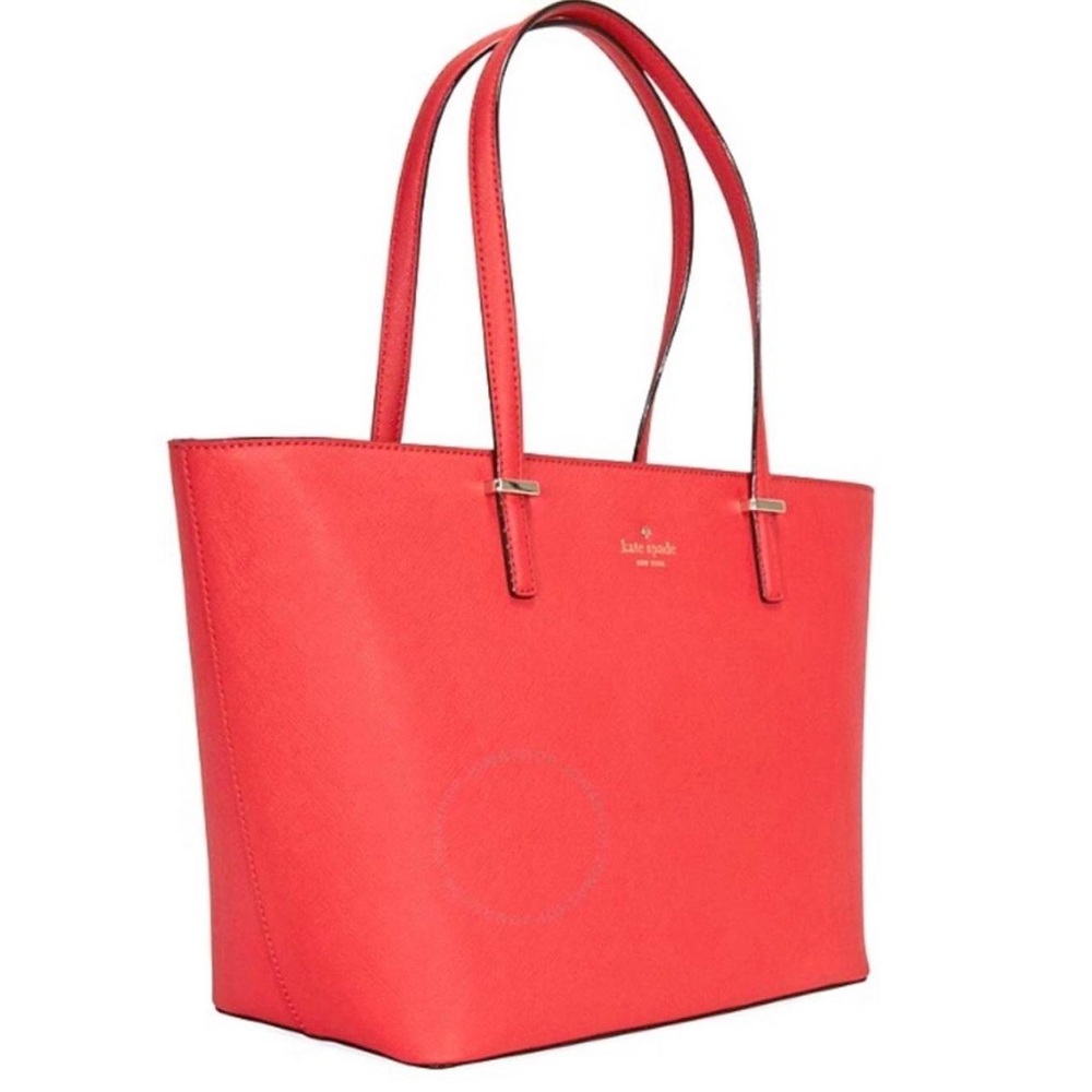 Kate Spade Cedar Street Cherry Red Saffiano Leather Harmony Tote Handbag